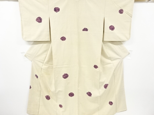 JAPANESE KIMONO / ANTIQUE KIMONO / TSUMUGI / ABSTRACT PATTERN